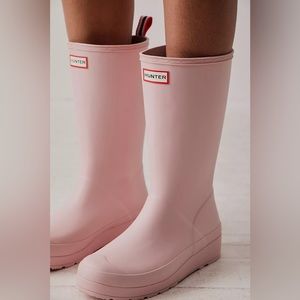 Pink Hunter Tall Original Play Rain Boots Size 9 (EU 40/41)
